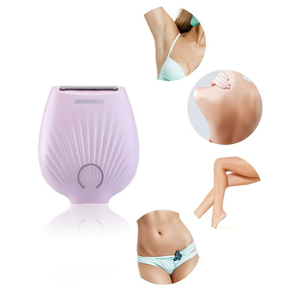 USB Electric Portable Shaver Razor for Women, Hair Removal for Women 2 in 1 Wet & Dry Painless Rechargeable for Legs Underarms and Bikini Trimmer (Pink)