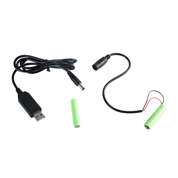 USB Eliminators Line USB 5V 2A to 2x1.5V LR03 Power Cable for Remote Toy Thermometers