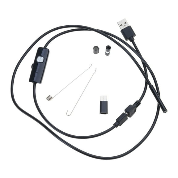 USB Endoscope Camera with Light Snake Camera 6 Adjustable LED Light Inspection Camera 5.5mm Endoscope