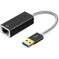thumbnail image 1 of USB Ethernet Adapter, CableCreation USB 3.0 To 10/100/1000 Gigabit Wired LAN Network Adapter Compatible for Windows, MacBook, MacOS, Mac Pro Mini, Laptop, PC and More, 1 of 6