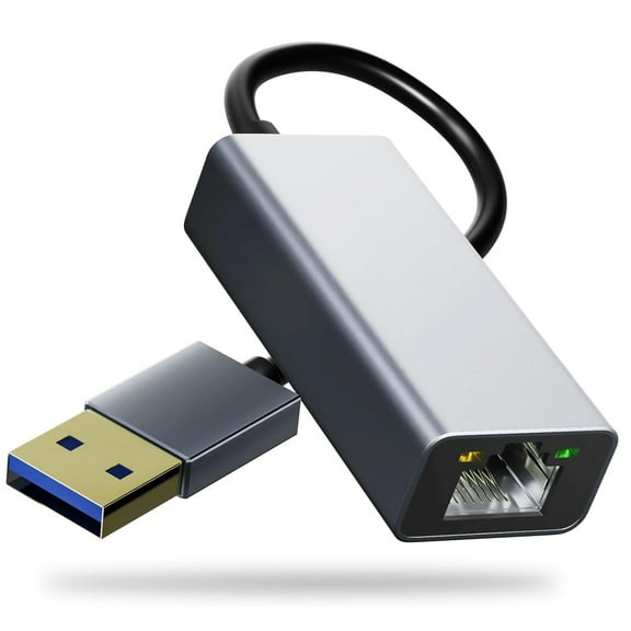USB to Ethernet Adapter, Driver Free USB 3.0 to Gigabit Ethernet LAN Network Adapter, 100 Mbps RJ45 Internet Adapter Compatible with Laptop, MacBook, Surface, PC with Windows, XP, Mac/Linux