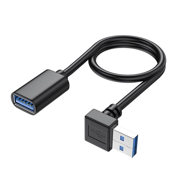 USB Extension Cable 3.0 Male to Female Data Sync USB Extender Cord 90 Degree