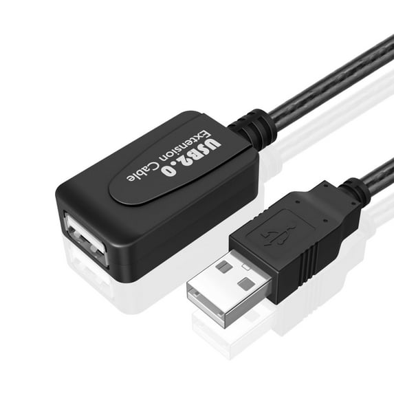 USB Extension Cable 30 ft - High Speed USB 2.0 Active Extender Cord Repeater Booster Type A Male to A Female for External Hard Drive, Printer, Scanner, Mouse, Keyboard, USB Hub, Windows PC, Mac