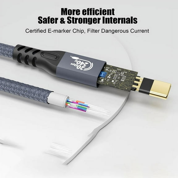 USB Extension Cable 4K Cable Type-C Male to Female Extension Ultra HD 20Gbps 240W Data Quick HD Transmission Line 0.5m