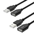 thumbnail image 1 of USB Extension Cable, Rankie USB 2.0 Extension Cable - A-Male to A-Female - 6 Feet (Black) - R1330A, 1 of 5