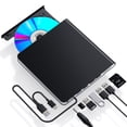 thumbnail image 1 of USB External CD DVD Drive for Laptop, USB 3.0 DVD Player Portable CD/DVD Burner, CD ROM External DVD Drive for Laptop Compatible with Laptop Desktop PC Windows 11/10/8/7 Linux Mac OS, 1 of 11