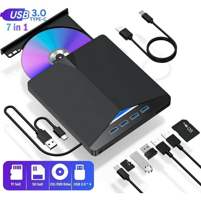 Usb 3 0 external cd dvd drive for laptop portable disk writer reader