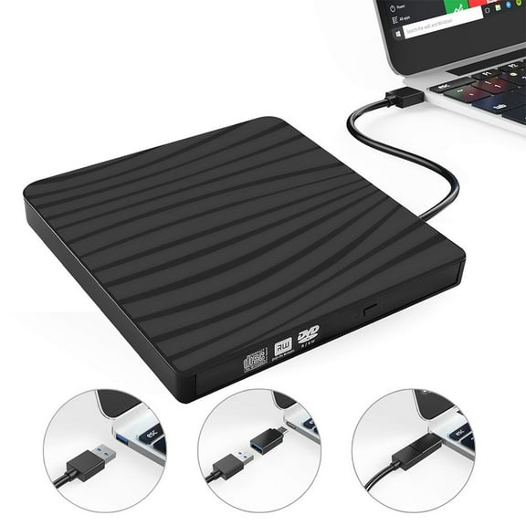 USB External CD DVD Reader CD/DVD Drive Burner Reader External DVD CD Writer Drive Portable Burner ,Easy to Operate