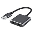 USB External Sound Card Adapter Sound Card Converter with Headphone and Microphone Jack