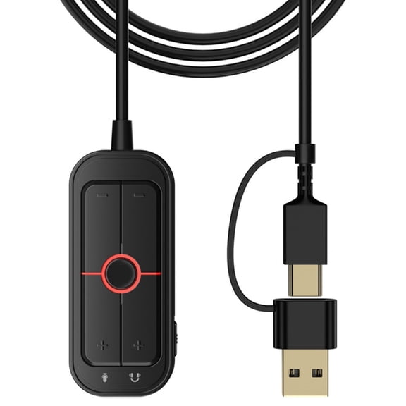 USB External Sound Card with 3 Sound Modes and Light Effects for Gaming