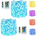 thumbnail image 1 of TiokMc USB Fairy String Lights, 33Ft 100 LED Waterproof Silver Wire, 16 Colors & 8 Modes, Remote Control, 2-Pack for Bedroom, Party, Wedding, Christmas, Outdoor Decor, 1 of 9