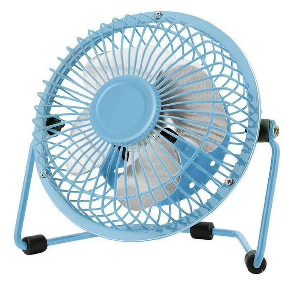 USB Fan 4 Inch Mini Desk Table Fan Personal Portable Desktop Cooling Fan - Blue