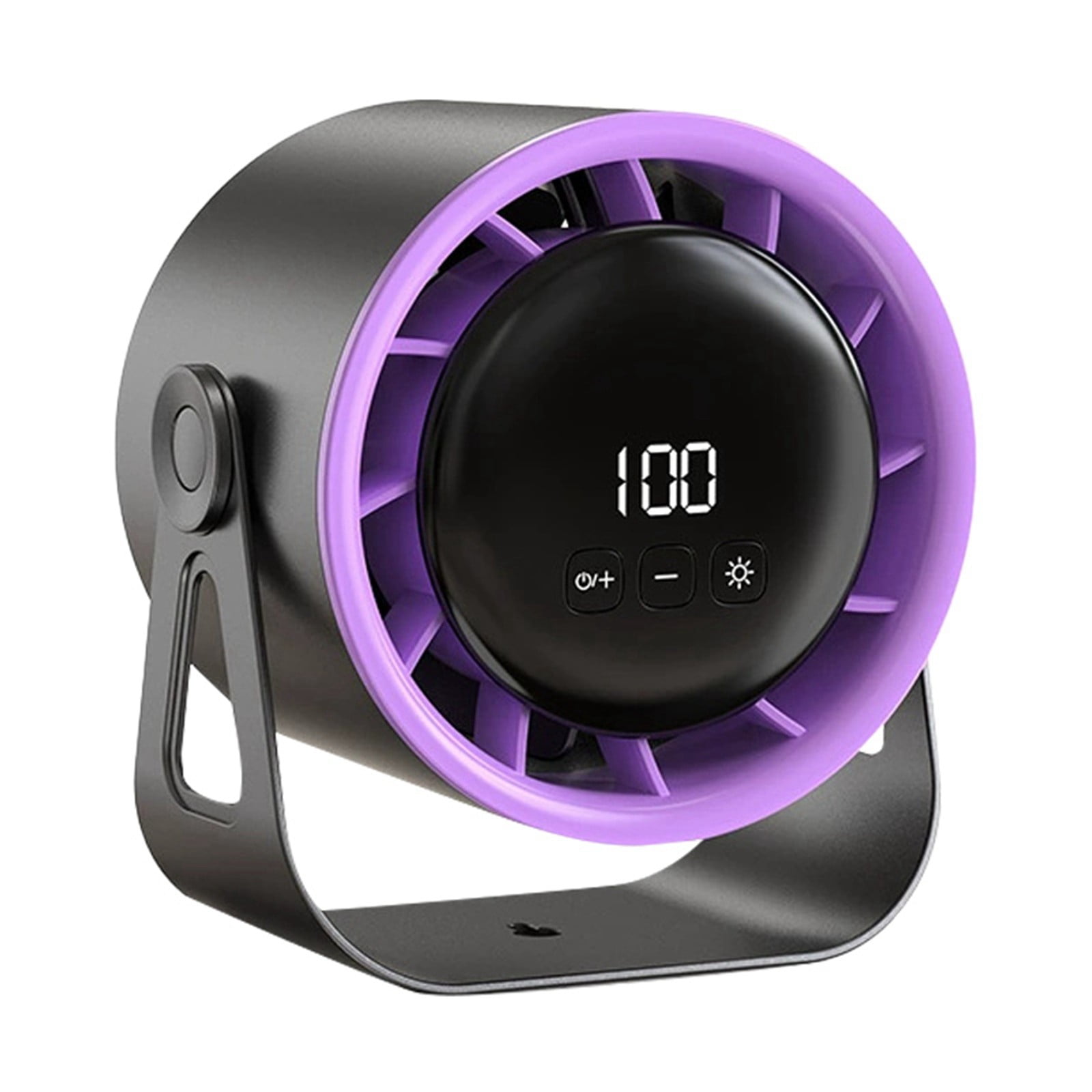 Circular Computer Fans USB Fan Circulating Desk Fan with Digital Display 100 Speed Turbine ...