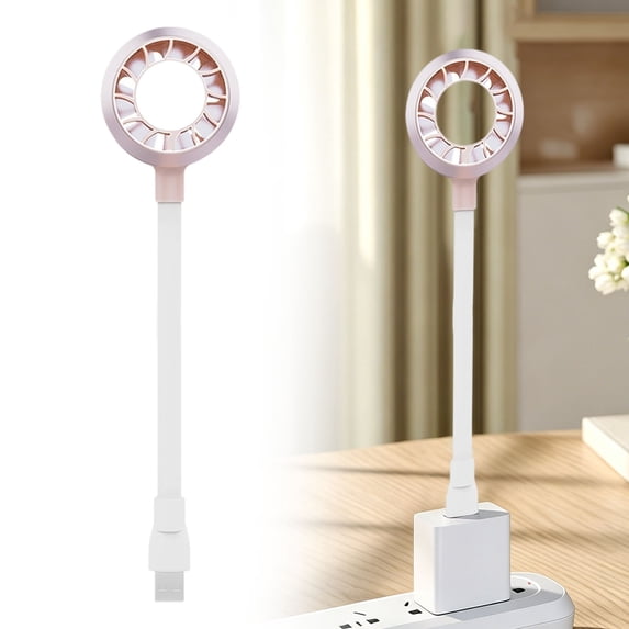 USB Fan With LED Light 2 In1 Suitable For Camping And Fishing Power Small Cooling Fan