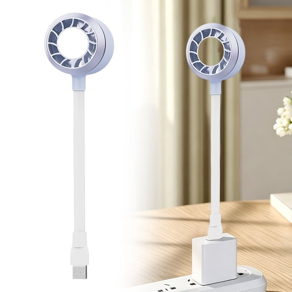 USB Fan With LED Light 2 In1 Suitable For Camping And Fishing Power Small Cooling Fan