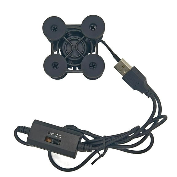 USB Fan with 3 Adjustable Speeds, Silent for Mini Cooling Fan with Metal Heat Sink for Laptop, PC, TV Box and Router, Compact Black Design