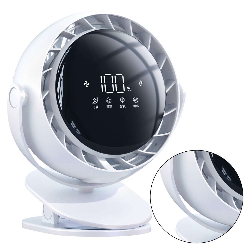 USB Fan with Full Screen Display and AntiPinch Safety Feature - Walmart.com