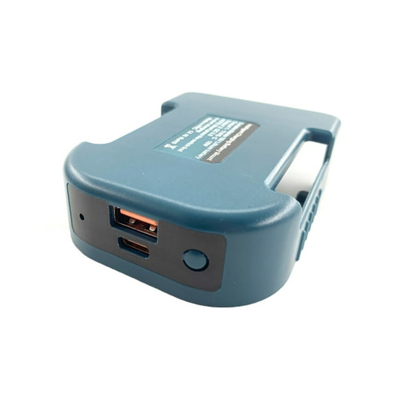 USB Fast Charger Adapter Compatible for Makita 18V Li-ion Battery Portable Battery Holder with 18W Type-C Output Fast Charging