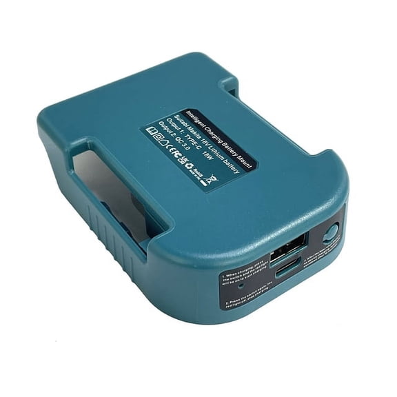 USB Fast Charger Adapter for Makita/Dewalt/Milwaukee 18V Li-ion Battery Rack Holder USB Type-C Output Fast Charging Interface
