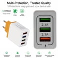 thumbnail image 1 of USB Fast Charger Block,European Travel Plug Adapter,4-Port USB C Wall Charger Plug Type C Fast Charging Block International Power Adaptor US to Europe EU for Most Mobile Phones(E), 1 of 2