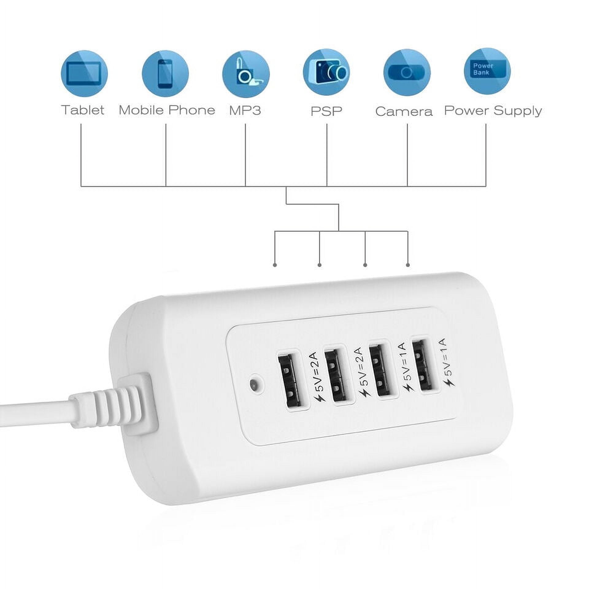 USB Fast Charging Station Hub Desktop Wall Cell Phone Charger Organizer