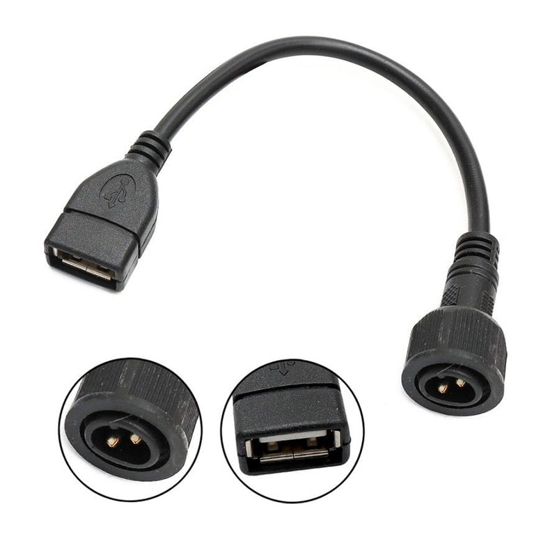 USB Female to 2Pin Solar Light Panel Connector Wire Outdoor 2 Core Male Female Adapter Projection Waterproof Conversion Line