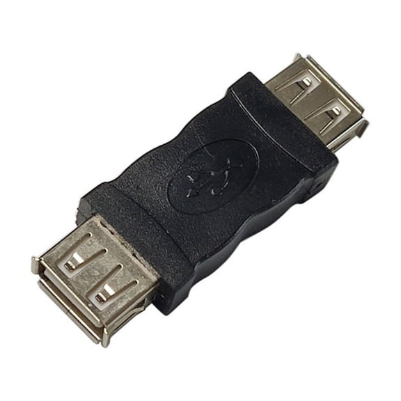 USB Female to Female Adapter USB Coupler for Enhances Connectivity Easy Device Linking Metal Connector Black/1pc