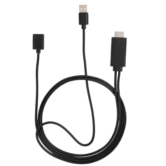 USB Female to Hdmi Male, 2 in 1 1080P USB Female to HDMI Male HDTV Adapter Cable Cord for IPhone Android