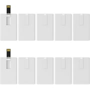 USB Flash Drive 128MB 10 Pack, Credit Card USB 2.0 Thumb Drive Bank Card Shape Memory Stick Credit USB Drives Bulk USB 128MB 10 PCS White Card