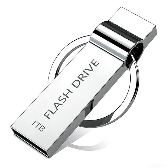 USB Flash Drive 1T/1000G Memory Stick Metal Thumb Drive with Keychain Design for Laptop Computer Tablet