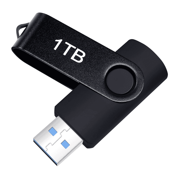 USB Flash Drive 1T/1000GB Rotatable Thumb Drive, Memory Stick for Computer, USB Backup & Zip Drive