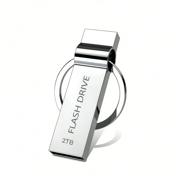 USB Flash Drive 2000GB  Thumb Drive Rotatable Design Memory Stick for Computer Zip Drive USB Backup Jump Drive - Silver