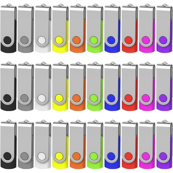 USB Flash Drive 2GB 50 Pack, USB2.0 PenDrive Gig Stick Memory Stick Pendrive 2GB Bulk Thumb Drives Pack (50 PCS 2GB, Mix-Colors)
