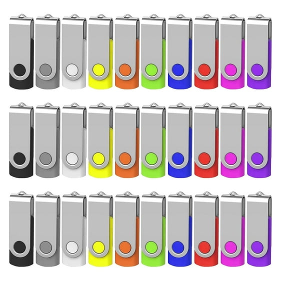 USB Flash Drive 2GB 50 Pack, USB2.0 PenDrive Gig Stick Memory Stick Pendrive 2GB Bulk Thumb Drives Pack (50 PCS 2GB, Mix-Colors)