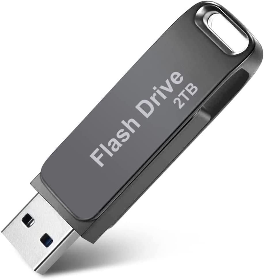 USB Flash Drive 2TB, Portable Thumb Drive with Keychain, Memory Stick