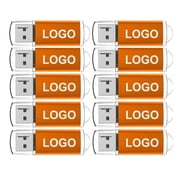 USB Flash Drive 4GB 10 Pack, Thumb Drives Memory Stick USB 2.0 Bulk Swivel Jump Drive Zip Drive with Led Indicator for Data Storage, File Sharing10Pcs*4 GB Orange