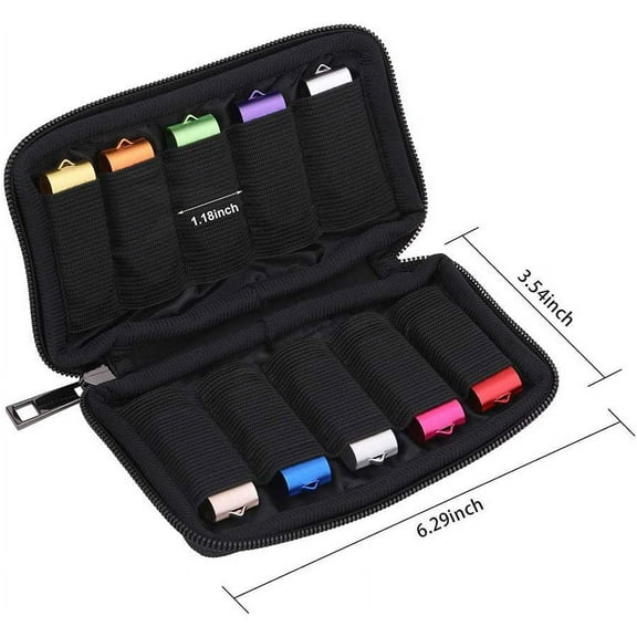 USB Flash Drive Case - Vellgo Soft Material Thumb Drive Holder case, USB Drive Holder Organizer, Portable Electronic Accessories Bag for USB Memory Stick with 10 Slots,3 pack