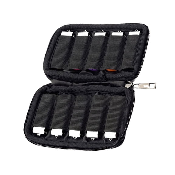 USB Flash Drive Organizer Pouch - Heavy-Duty Storage Case with Secure Elastic Slots & Zipper Closure,6.3x3.54 inch Reusable USB Flash Drive Case for U Disks,Hard Drives,Memory Cards (Black)