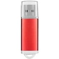 USB Flash Drive Transparent Cover Red Portable Storage Memory Stick for