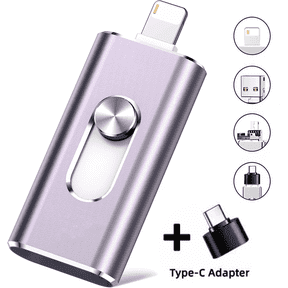256GB USB Flash Drive for iphone,iPad,3 IN 1 Memory External Storage,Type-C Thumb Drive for OTG Android Phone and Computer