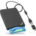 thumbnail image 1 of USB Floppy Disk Drive, Floppy Disk Reader 3.5 inch Portable USB External 1.44MB FDD Diskette Drive for Windows 11/10/8/7/2000/XP/Vista PC Laptop, Plug and Play (Black), 1 of 7