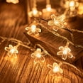 thumbnail image 1 of USB Flower String Lights with 20 LED Floral Styling Fairy Lights, Flexible Copper Wire Decorative Lights for Bedroom Wedding Party Patio Outdoor Home Holiday Decorations, 1 of 7