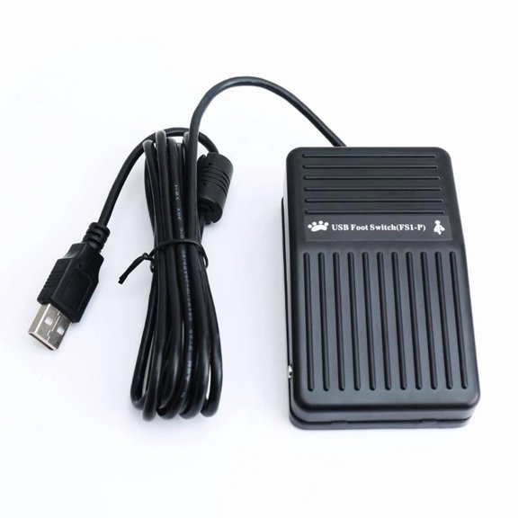 USB Foot Switch for Gaming - HID Programmable 3-Pedal, Anti-Slip Heavy Duty, MMO Macro Controller for PC
