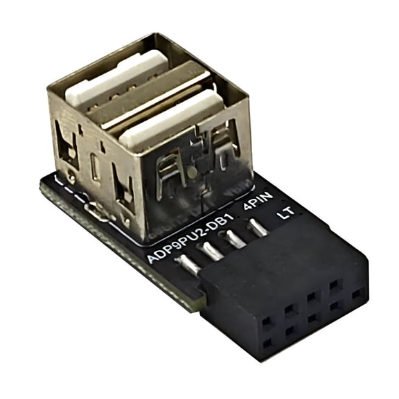 USB Front Panel Adapter 9Pin To USB 2.0 Female Adapter Header for Computer Motherboard Internal Expansion Board