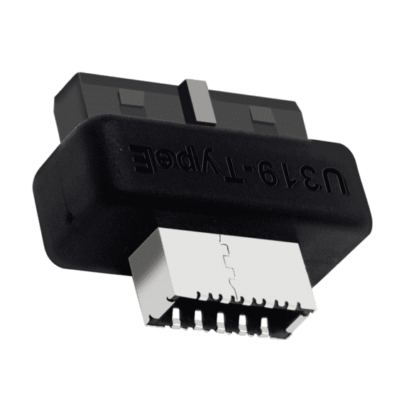 USB Front Panel Adapter USB3.0 19PIN/20Pin to Type-E Female Adapter Internal Vertical Connector for Computer Motherboard,1 x USB Front Panel Adapter,Black