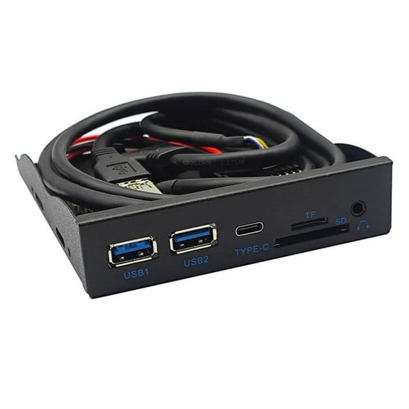 USB Front Panel HUB 5Gbps 2 X USB3.0 + 1 X TYPE-C + TF/SD + HD AUDIO 3.5mm Earphone Jack Mic Adapter for Desktop