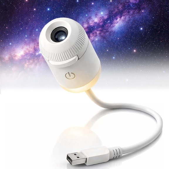 USB Galaxy Star Projector Night Light, 2-in-1 Starry Sky Ceiling Projector with 3 Films, Adjustable Brightness & 360 Rotation for Bedroom, Car, Kids, Adults (1 Lamp +6 Films)(K)