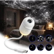 USB Galaxy Star Projector Night Light, 2-in-1 Starry Sky Projector with 6 Projection Films, Adjustable Brightness & 360  Rotation, Star Ceiling Light for Bedroom, Car Roof, Home Decor