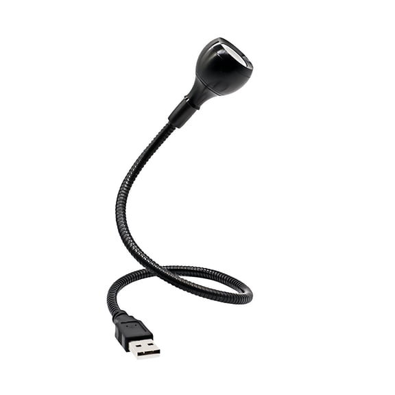 USB Gooseneck Lamp - Adjustable Metal Desk Light For Laptop & Keyboard