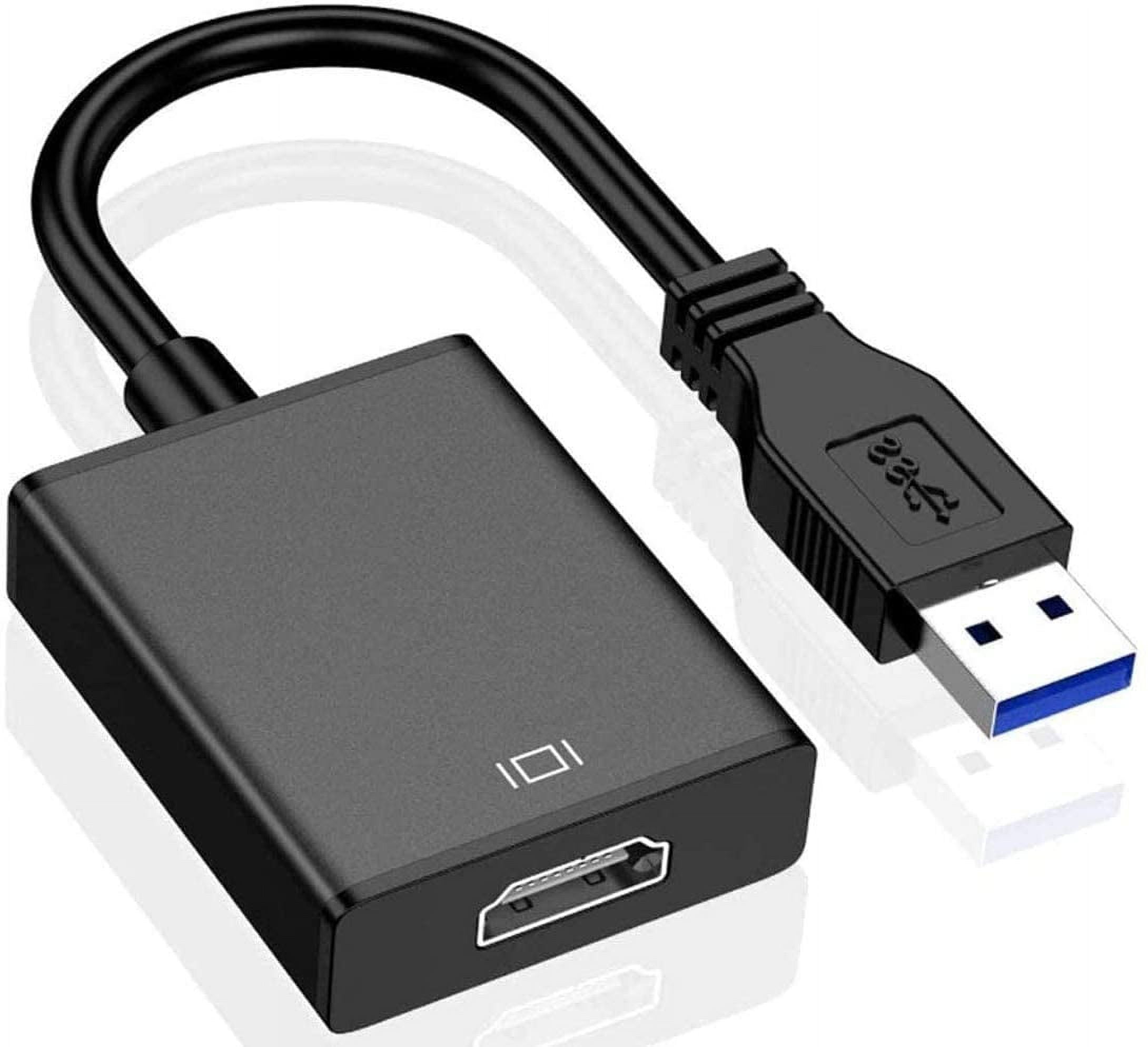 Zulpunur USB to HDMI Adapter, USB 3.0/2.0 to HDMI Cable Multi-Display Video  Converter- PC Laptop Windows 7 8 10,Desktop, Laptop, PC, Monitor